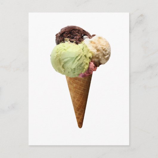 Carte Postale Cône de crème glacée (Devant)
