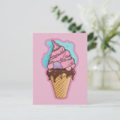 Carte Postale Cône de glace (Debout devant)
