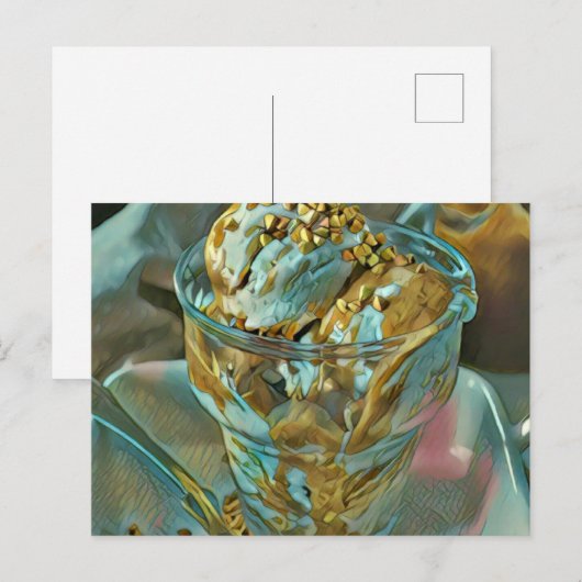 Carte Postale Cône de glace d'été (Devant / Derrière)