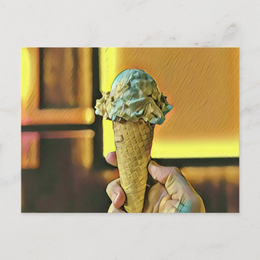 Carte Postale Cône de glace vintage (Devant)