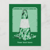 Carte Postale Cône de signalisation drôle camouflage cône de cir (Devant)
