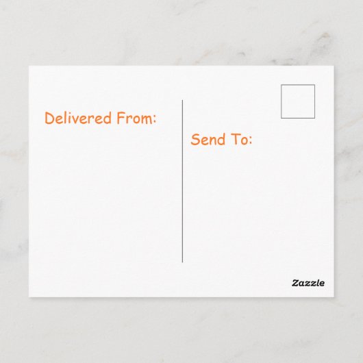 Carte Postale Cône de signalisation orange et blanc anniversaire (Dos)