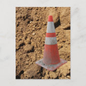 Carte Postale Cône de trafic, Pile de construction (Devant)