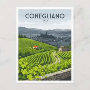 Carte Postale Conegliano et les collines du Prosecco Italie