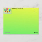 Carte Postale cônes de crème glacée (Dos)