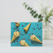 Carte Postale Cônes de gaufres à la glace (Debout devant)