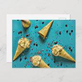 Carte Postale Cônes de gaufres à la glace (Devant / Derrière)