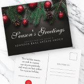 Carte Postale Cones de pin de Noël | BONNES FÊTES