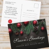 Carte Postale Cones de pin de Noël | BONNES FÊTES