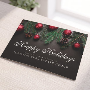 Carte Postale Cônes de pin de Noël   Joyeuses Fêtes de fin d'ann