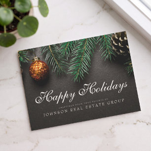 Carte Postale Cônes de pin de Noël   Joyeuses Fêtes de fin d'ann