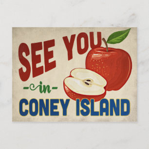 Carte Postale Coney Island New York Apple - Vintage voyage
