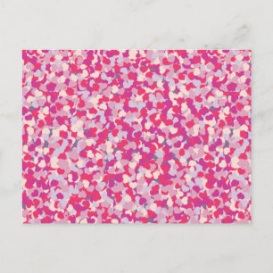 Carte Postale Confetti Coeur multicolore2