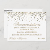 Carte Postale Confetti d'or sur Pos d'hébergement Mariage blanc (Devant / Derrière)