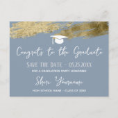 Carte Postale Confetti Graduation Party Enregistrer la date Invi (Devant)