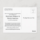 Carte Postale Confetti Purple Changement de plans Mariage report (Dos)