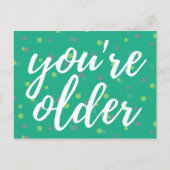 Carte Postale Confetti Script Anniversaire (Devant)