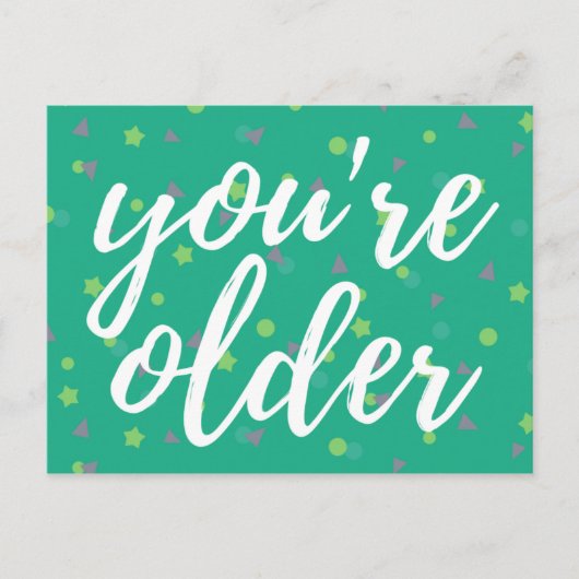 Carte Postale Confetti Script Anniversaire (Devant)
