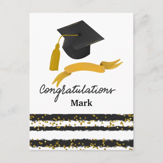 Carte Postale Confettis de Félicitations de Remise de Diplômes n (Devant)