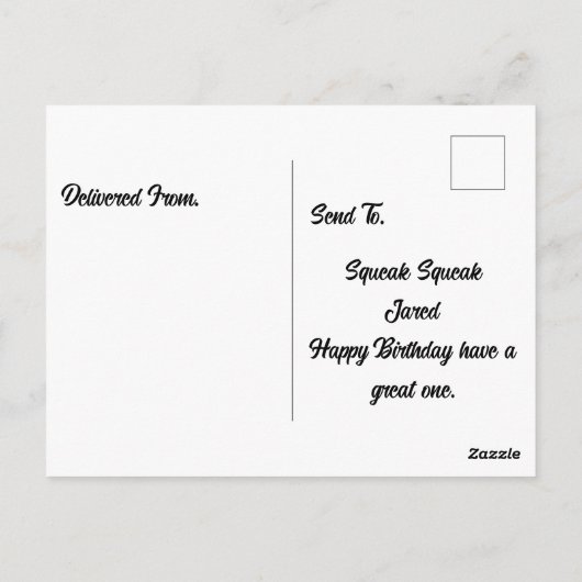 Carte Postale Confettis de gerbille mongole (Dos)