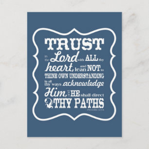 Carte Postale Confiance dans le Seigneur — Bleu