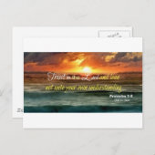 Carte Postale Confiance dans le Seigneur Inspirationnel (Devant / Derrière)