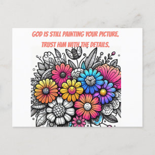 Carte Postale Confiance Dieu, foi