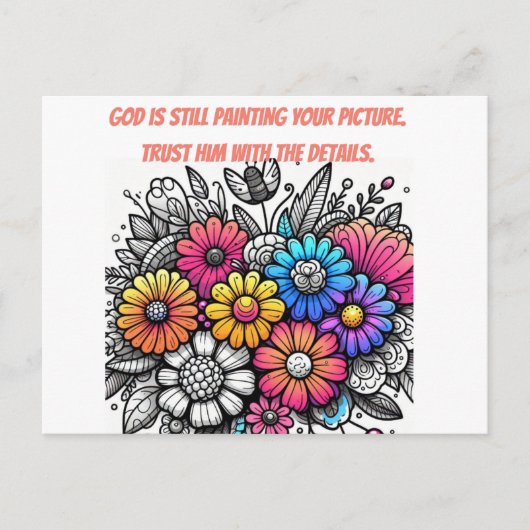 Carte Postale Confiance Dieu, foi (Devant)