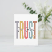 Carte Postale Confiance en Jésus, crois en Dieu, fais confiance  (Debout devant)