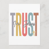 Carte Postale Confiance en Jésus, crois en Dieu, fais confiance (Devant)