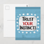 Carte postale Confiance en vos instincts (Devant / Derrière)