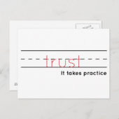 Carte Postale confiance | Pratique (Devant / Derrière)