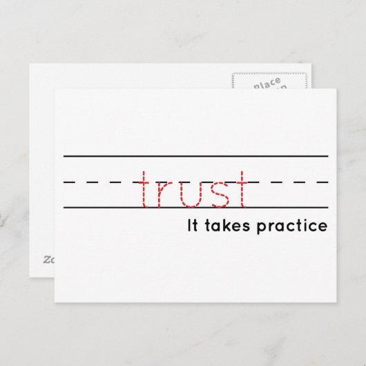 Carte Postale confiance | Pratique (Devant / Derrière)