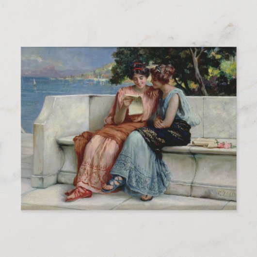 Carte Postale Confidences (huile sur toile) (Devant)