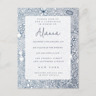 Carte Postale Confirmation de la communion de l'église du Jardin