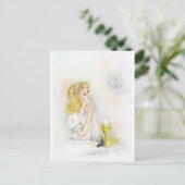 Carte Postale confirmation, fille communion (Debout devant)