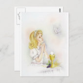 Carte Postale confirmation, fille communion (Devant / Derrière)
