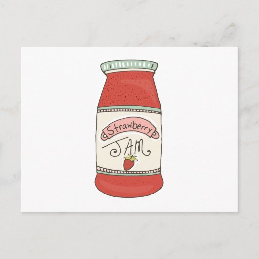 Carte Postale Confiture aux fraises (Devant)