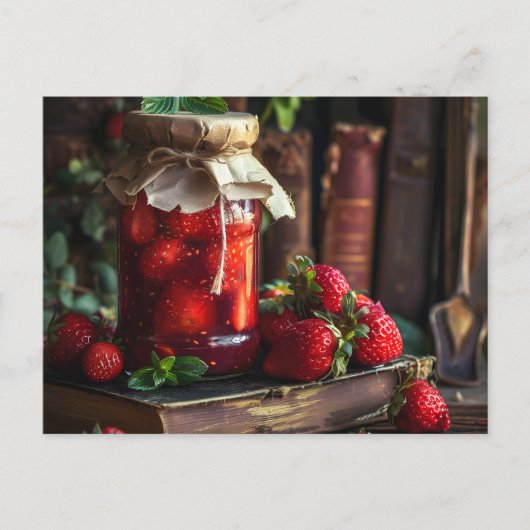 Carte Postale Confiture de fraises maison (Devant)
