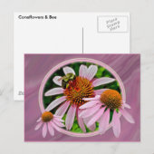 Carte Postale Confleur et abeille (Devant / Derrière)