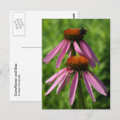 Carte Postale Confleur et abeille (Devant / Derrière)