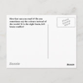 Carte postale Conflit De Cerveau Droit (Dos)