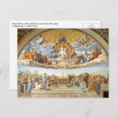 Carte Postale Conflit du Saint Sacrement, Raphael Sanzio (Devant / Derrière)