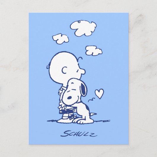 Carte Postale Confort et sécurité | Charlie & Snoopy Hug (Devant)