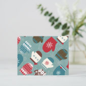 Carte postale confortable de vacances de Noël de (Debout devant)