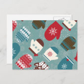 Carte postale confortable de vacances de Noël de (Devant / Derrière)