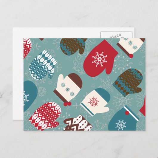 Carte postale confortable de vacances de Noël de (Devant / Derrière)