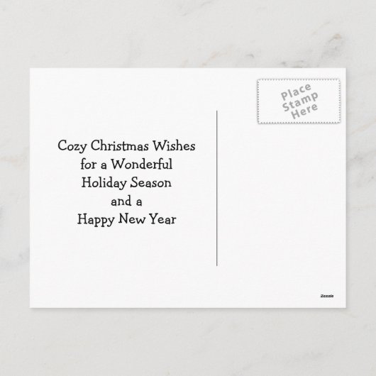 Carte postale confortable de vacances de Noël de (Dos)