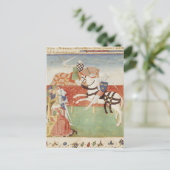 Carte Postale Confrontation de deux chevaliers devant le roi (Debout devant)