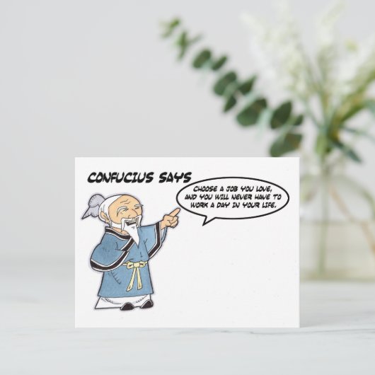 Carte postale Confucius (Debout devant)